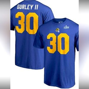 NWT Todd Gurley II #30 Official Super Bowl LIII Fanatics Brand Shirt Size Mens L